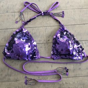 Sequin bikini top